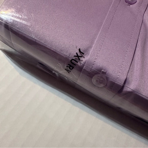 Flex Mens Luxury Collection Button Down Shirt Lilac Purple Sz M Long Sleeve NIP - Picture 4 of 6
